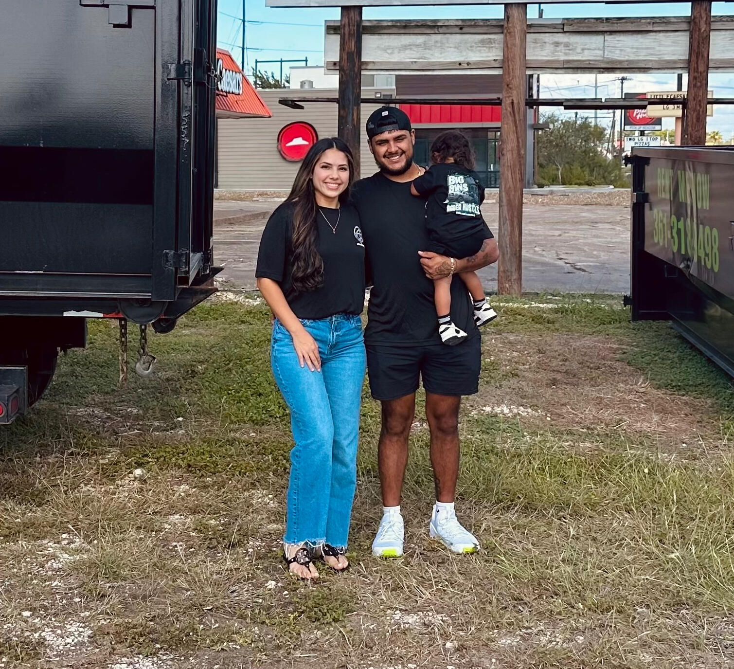 Owner Cross Garcia alongside his fiancé Julia and their son Cashton who is a little camera shy!